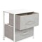 Flash Furniture White/Gray 2 Drawer End Table Storage Organizer WX-5L200-WH-GR-GG - alternate 2